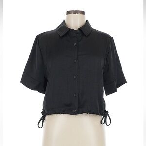 House of Harlow 1960 Black Button-Down Shirt